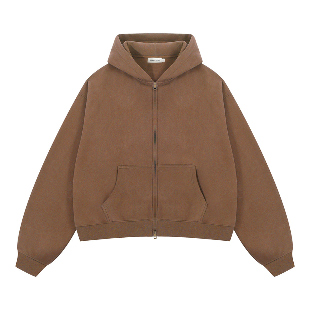 350G Sport Casual Fleece  Zipper Hoodies