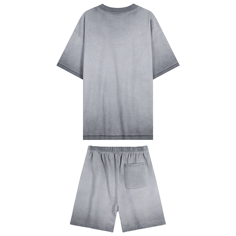 Summer Casual Set Women Men Short  Shirt Set