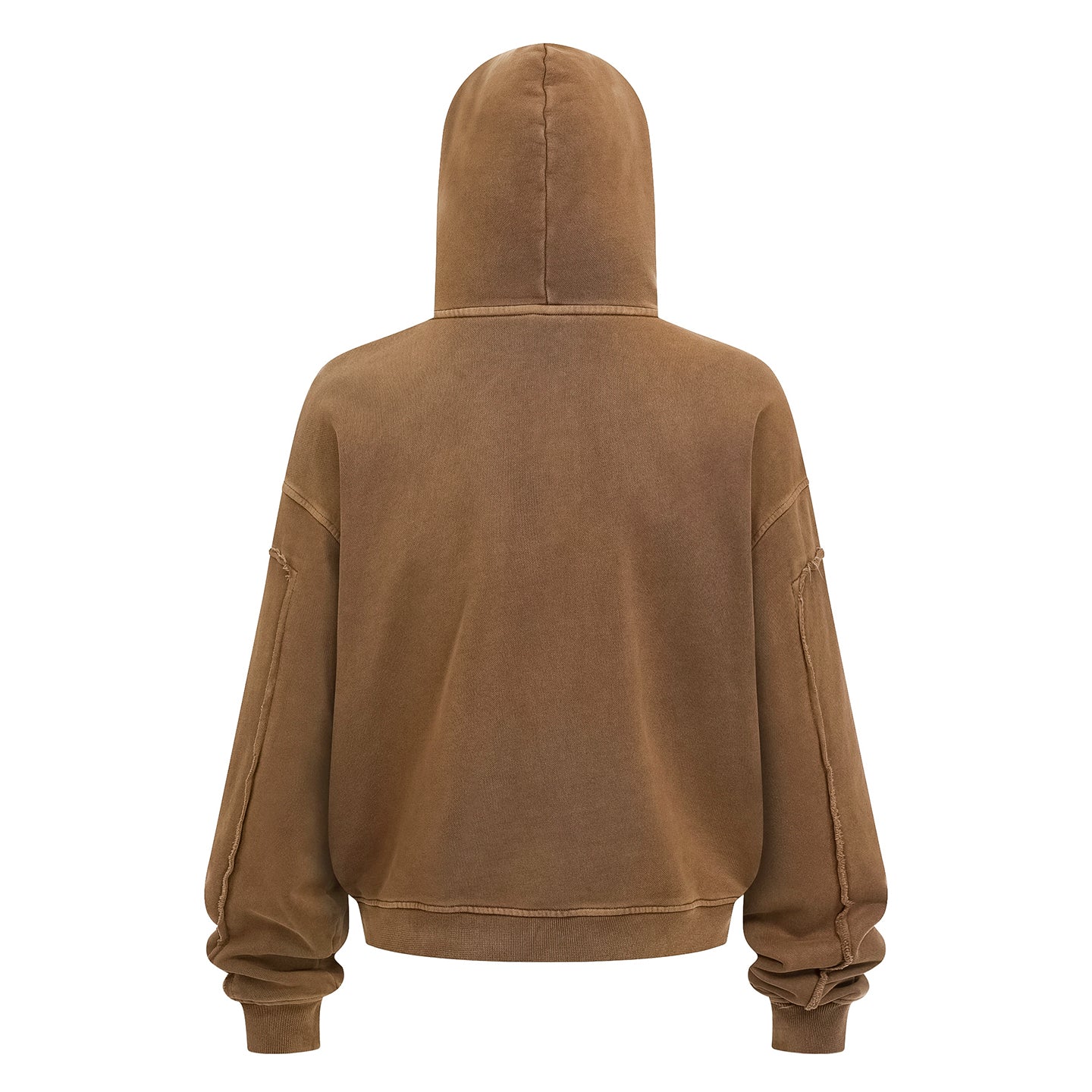Vintage Street Asute Dye Brown Zipper Hoodies