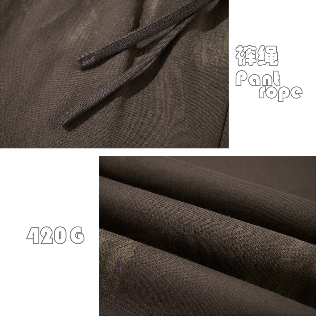 420G Street Destroy Paint Wash Oversize Casual Sweatpant