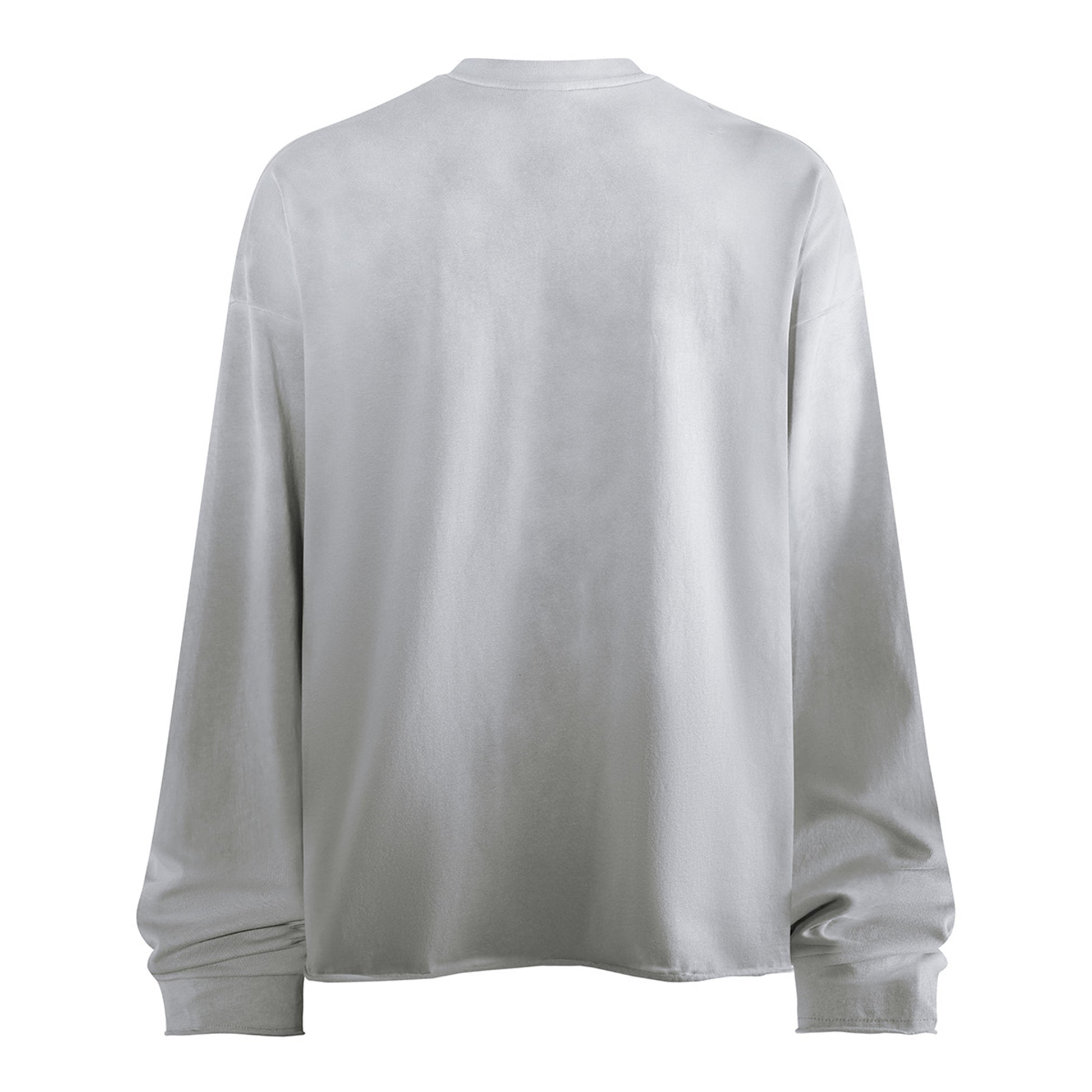 280G Casual Spray Roll Edge  Long Sleeve T Shirt
