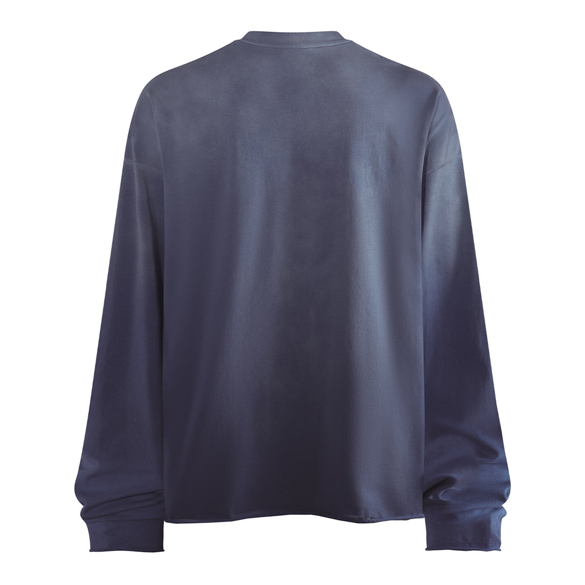 280G Casual Spray Roll Edge  Long Sleeve T Shirt