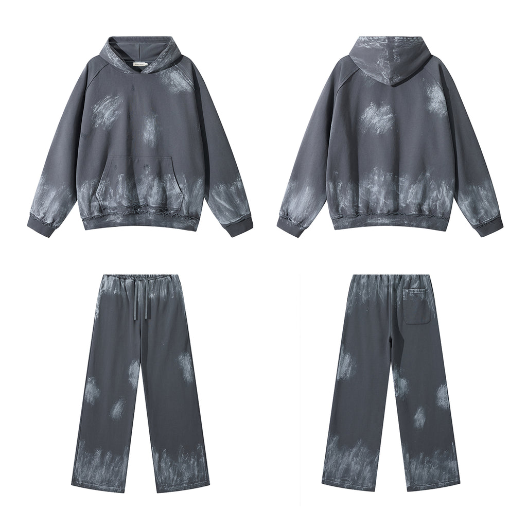 420G Street Fashion Destroy Paint Wash Oversize Casual Hoodies