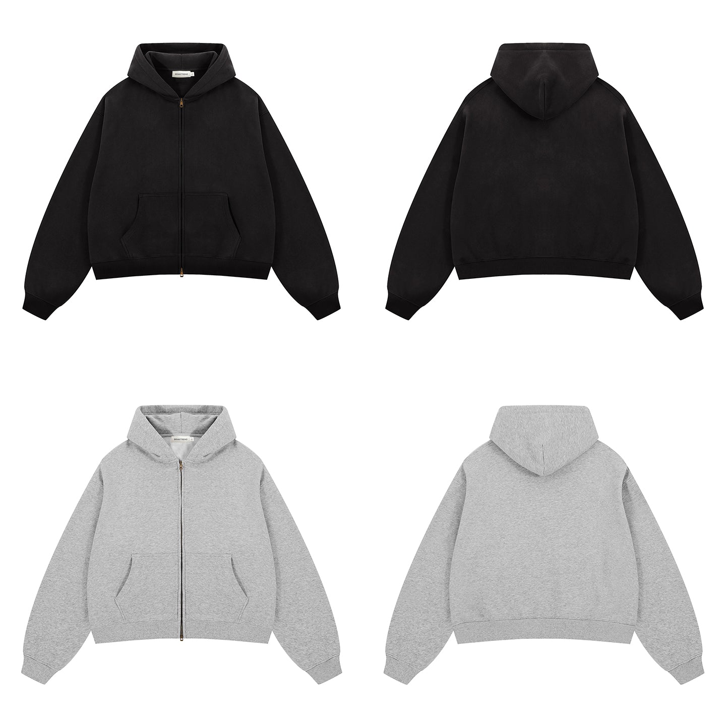 350G Sport Casual Fleece  Zipper Hoodies