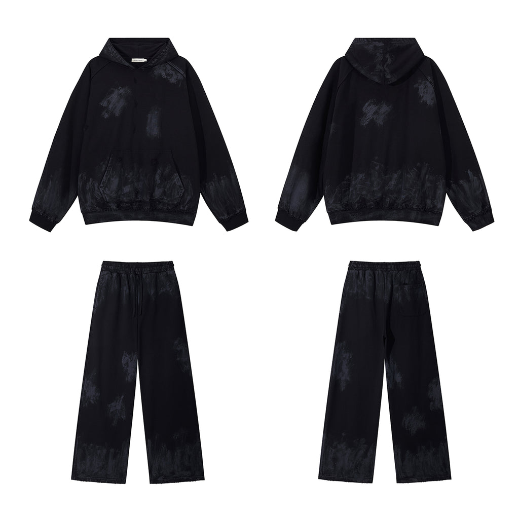420G Street Fashion Destroy Paint Wash Oversize Casual Hoodies