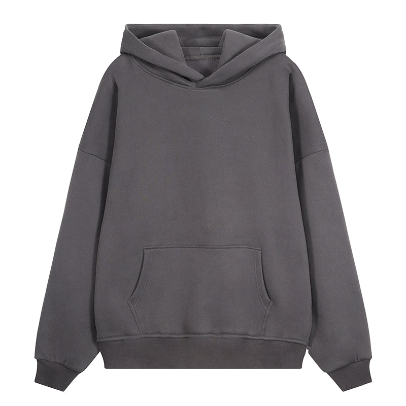 360G Fleece Causal Solid Color Hoodies Sweat Top