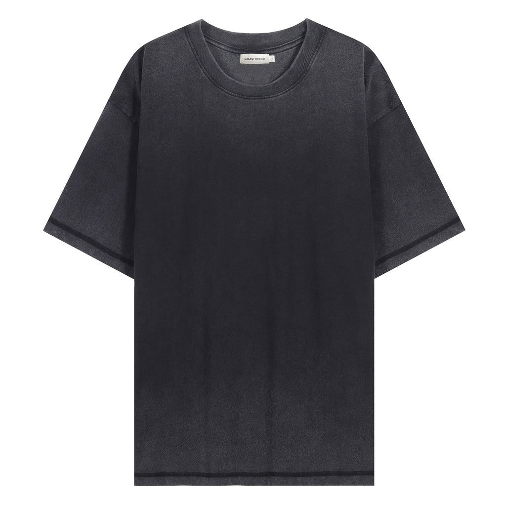 250g Summer Combed Cotton Fried Color Wash T Shirt