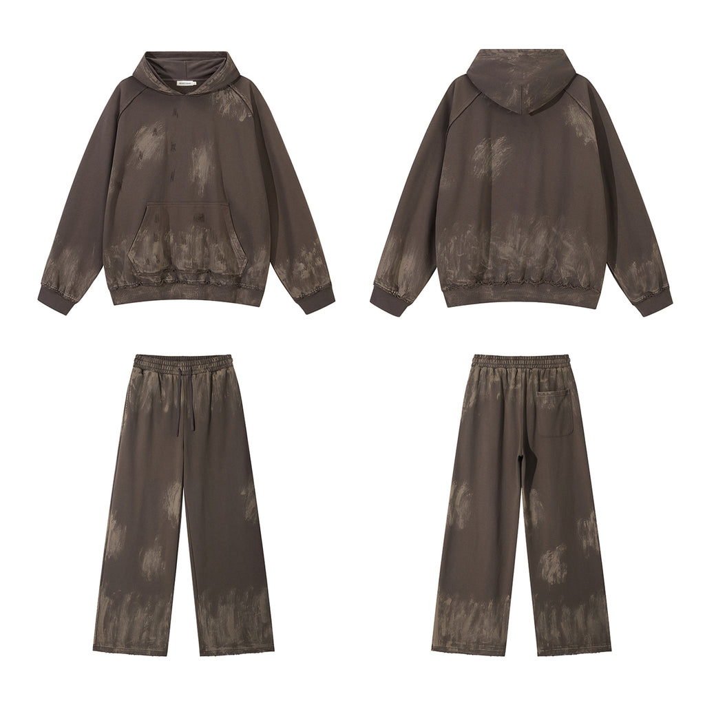 420G Street Destroy Paint Wash Oversize Casual Sweatpant