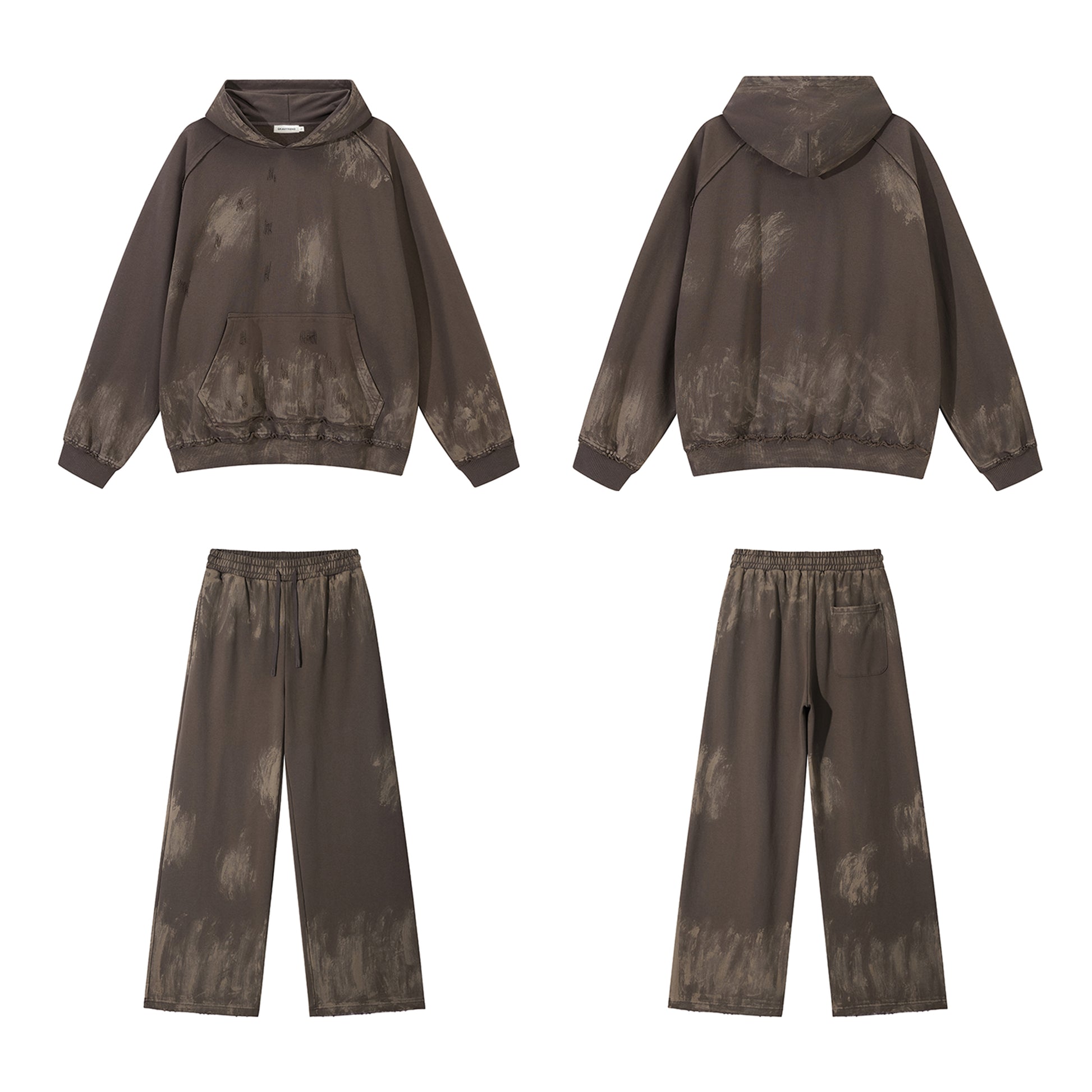 420G Street Destroy Paint Wash Oversize Casual Sweatpant