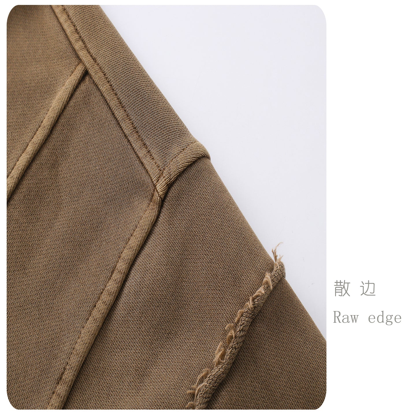 Vintage Street Asute Dye Brown Zipper Hoodies