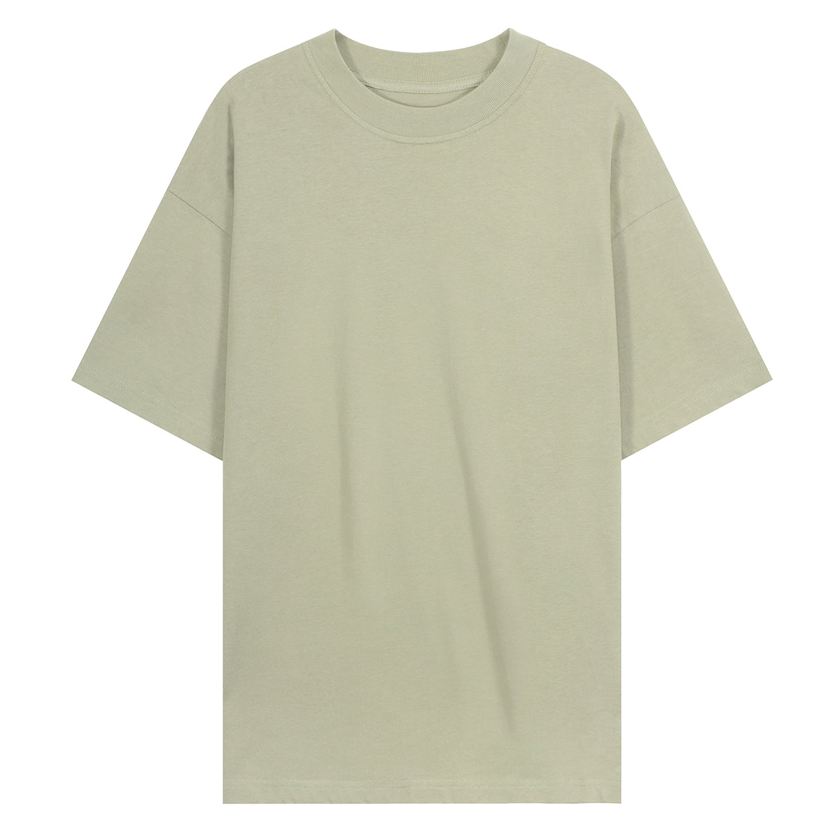 220G Summer Loose Solid Unisex Short Sleeve T Shirt