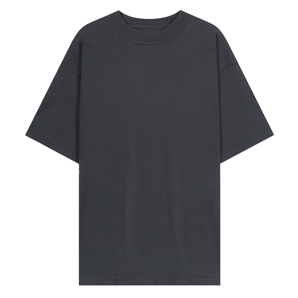 220G Summer Loose Solid Unisex Short Sleeve T Shirt