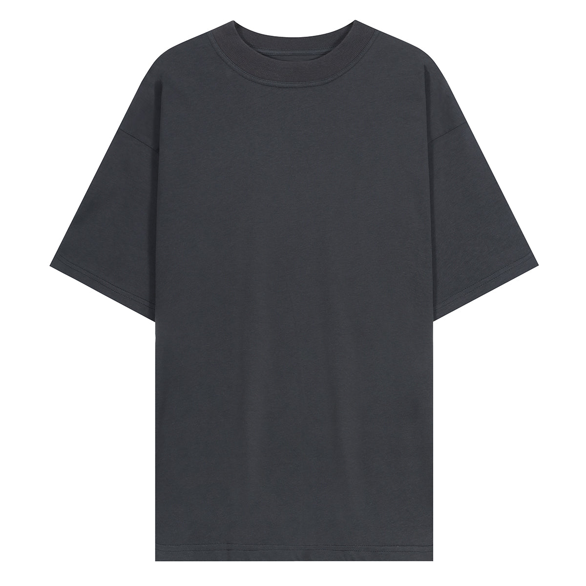 220G Summer Loose Solid Unisex Short Sleeve T Shirt