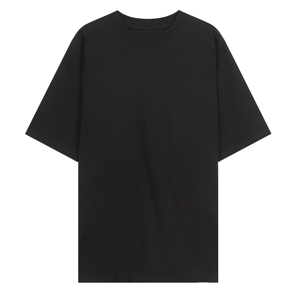 220G Summer Loose Solid Unisex Short Sleeve T Shirt