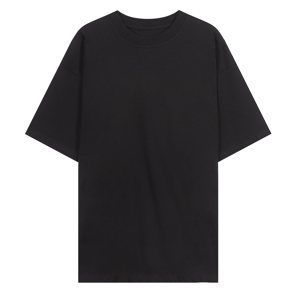 220G Summer Loose Solid Unisex Short Sleeve T Shirt