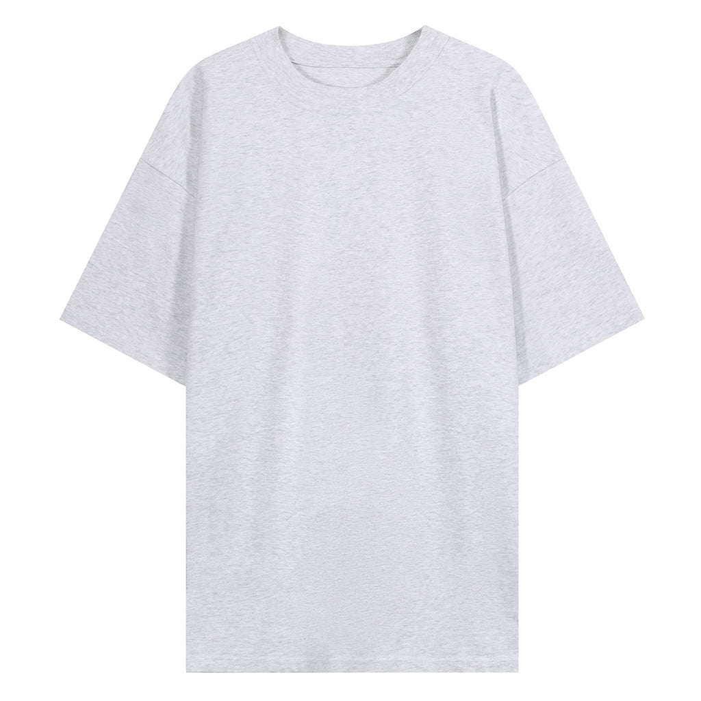 220G Summer Loose Solid Unisex Short Sleeve T Shirt