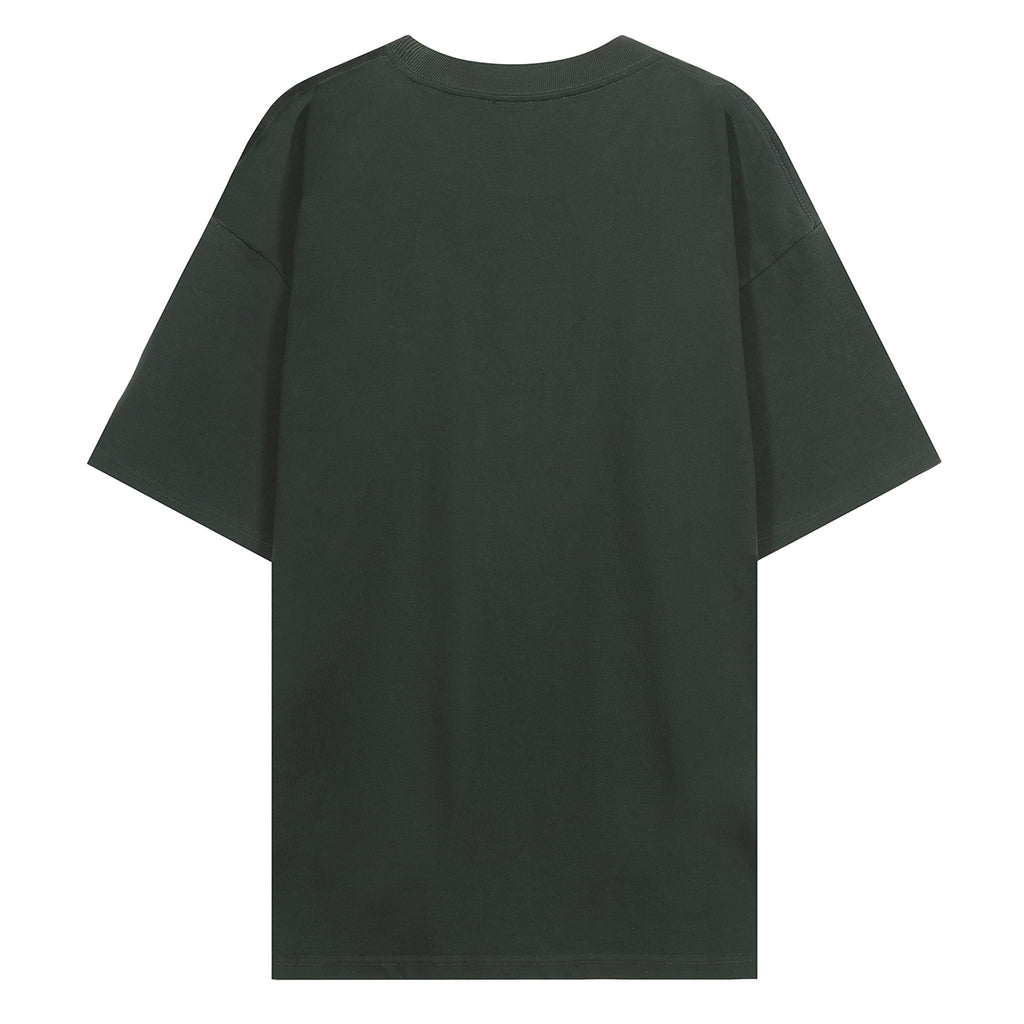 220G Summer Loose Solid Unisex Short Sleeve T Shirt