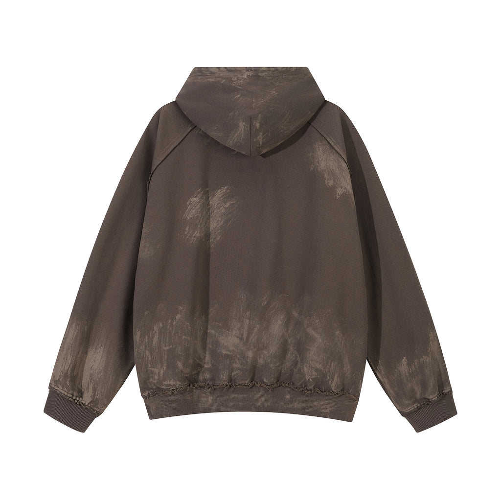 420G Street Fashion Destroy Paint Wash Oversize Casual Hoodies