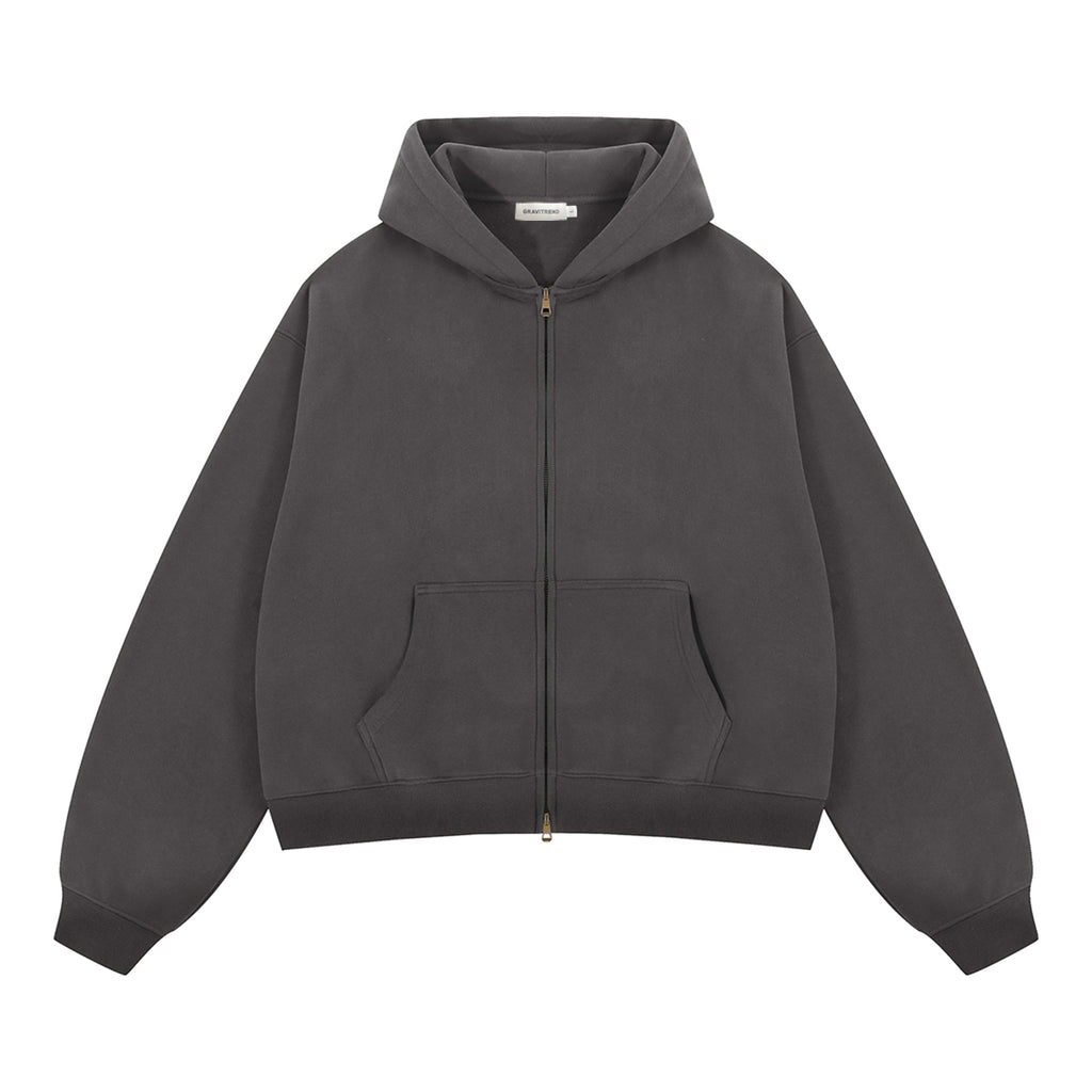 350G Sport Casual Fleece  Zipper Hoodies