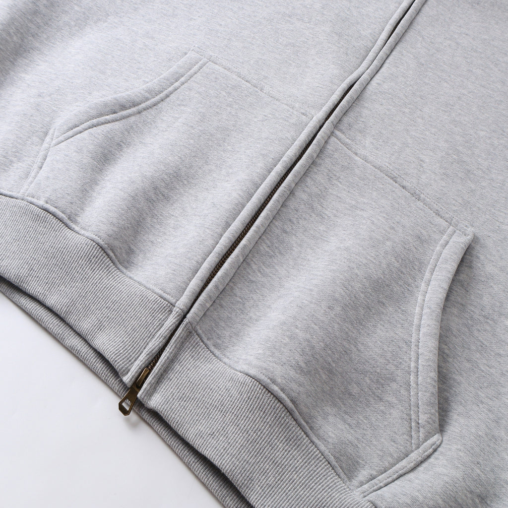350G Sport Casual Fleece  Zipper Hoodies