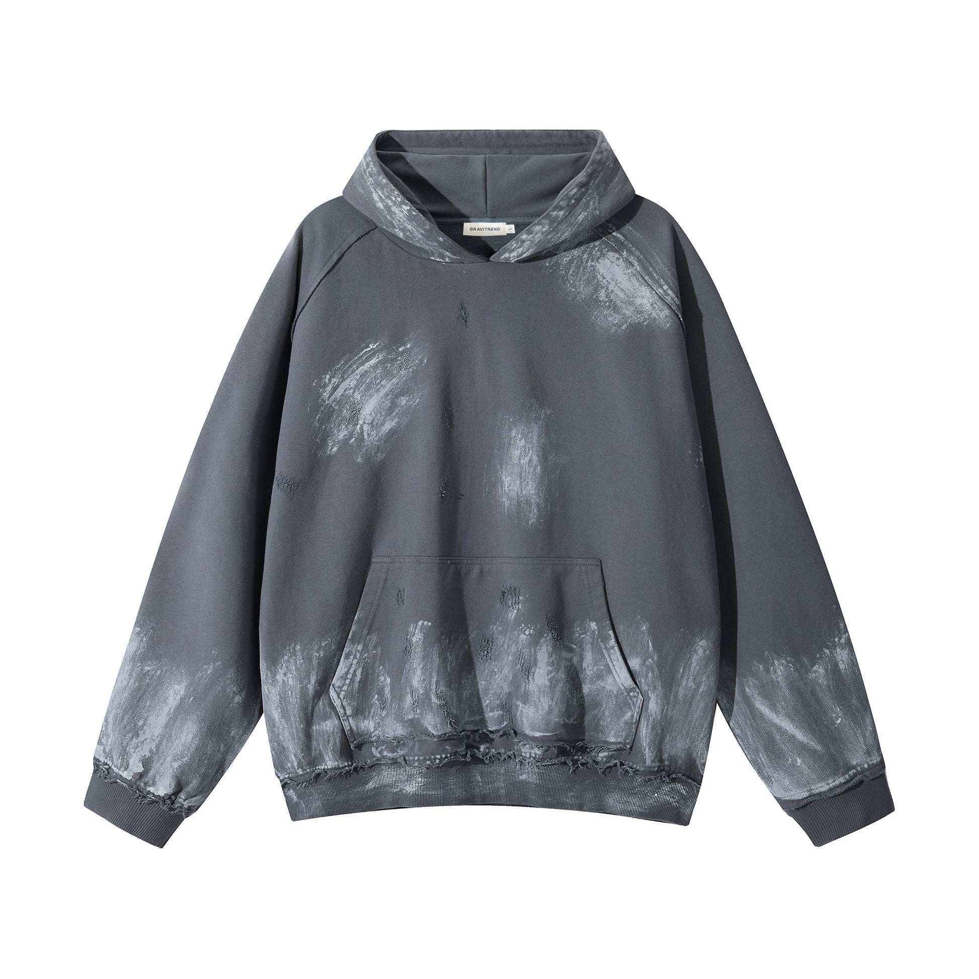 420G Street Fashion Destroy Paint Wash Oversize Casual Hoodies