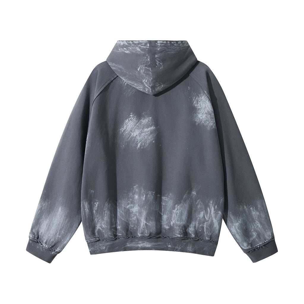 420G Street Fashion Destroy Paint Wash Oversize Casual Hoodies