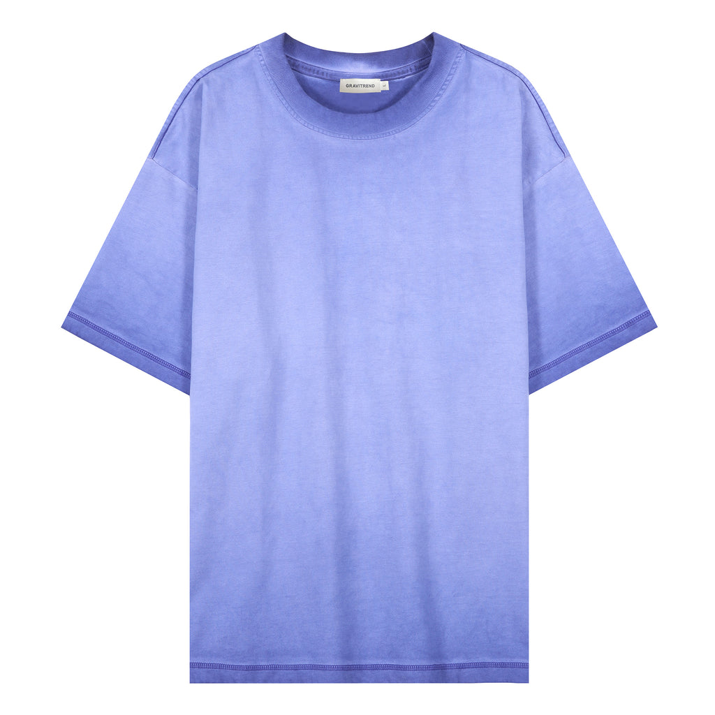 250g Summer Combed Cotton Fried Color Wash T Shirt