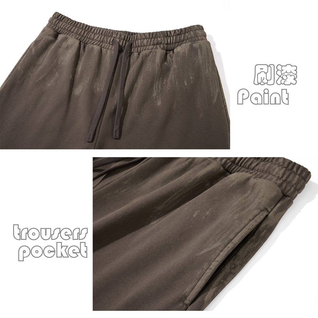 420G Street Destroy Paint Wash Oversize Casual Sweatpant