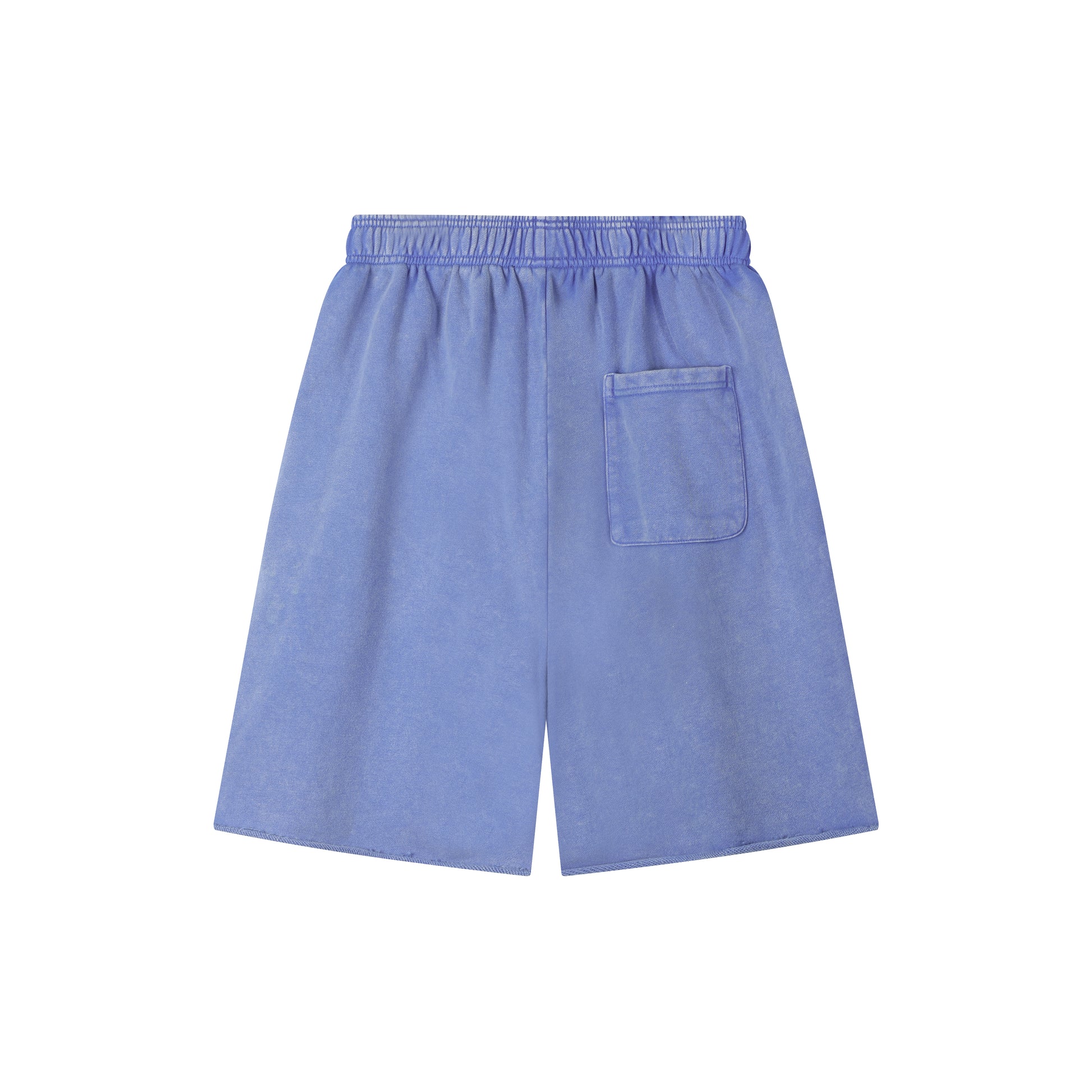 420G Light Blue Wax Wash Drawstring Street Casual Shorts