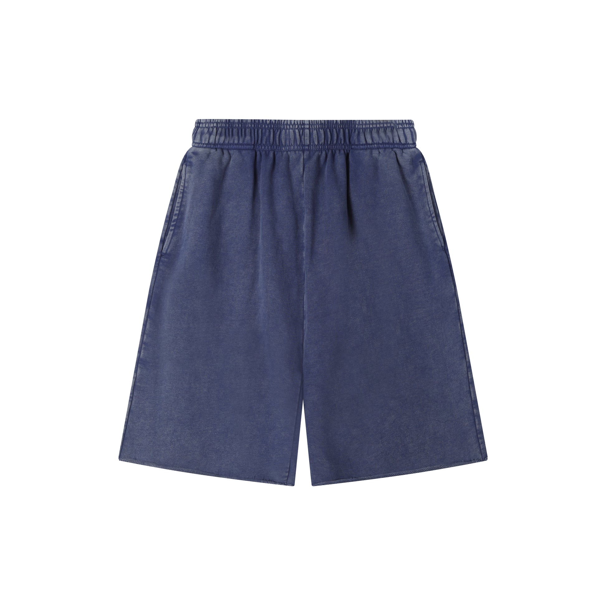 420G Royal Blue Wax Wash Drawstring Street Casual Shorts