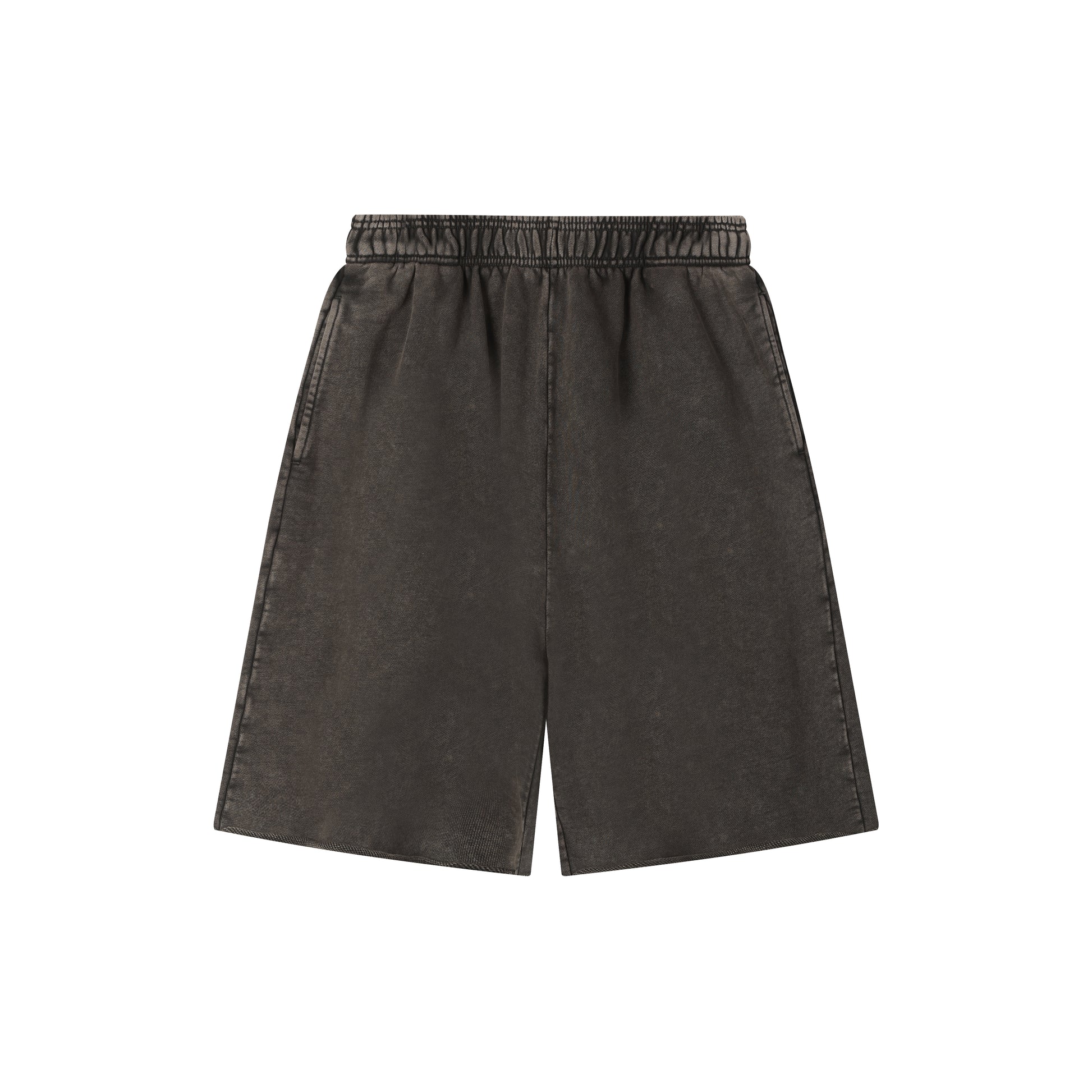 420G DK Grey Wax Wash Drawstring Street Casual Shorts