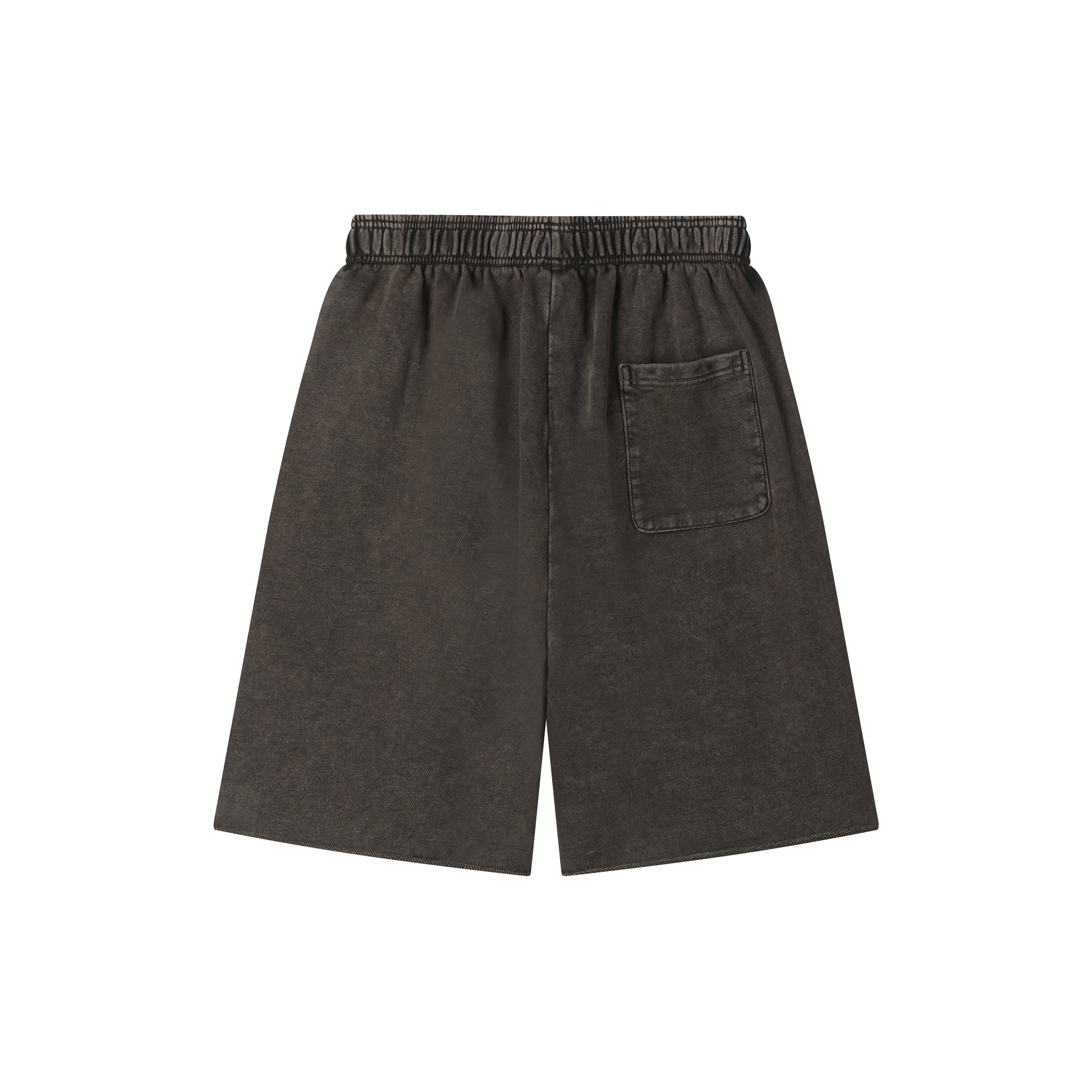 420G DK Grey Wax Wash Drawstring Street Casual Shorts