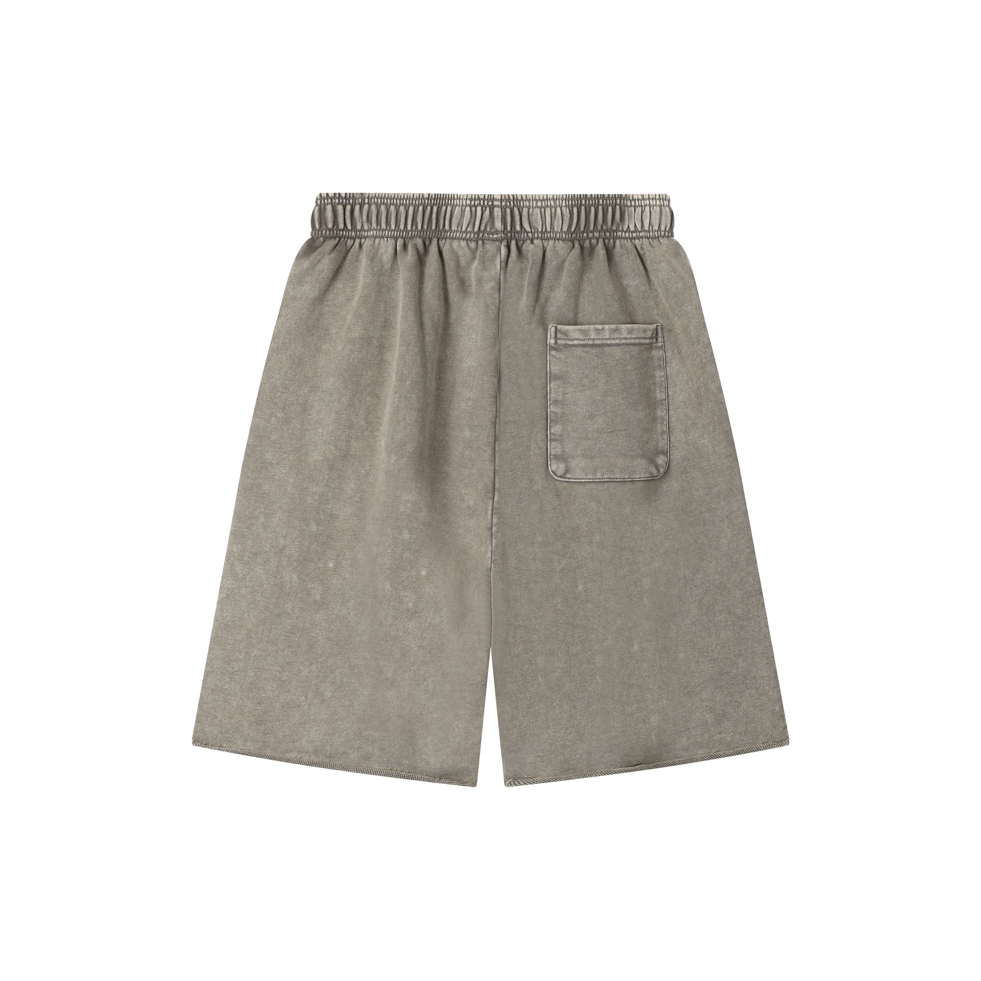 420G Light Grey Wax Wash Drawstring Street Casual Shorts
