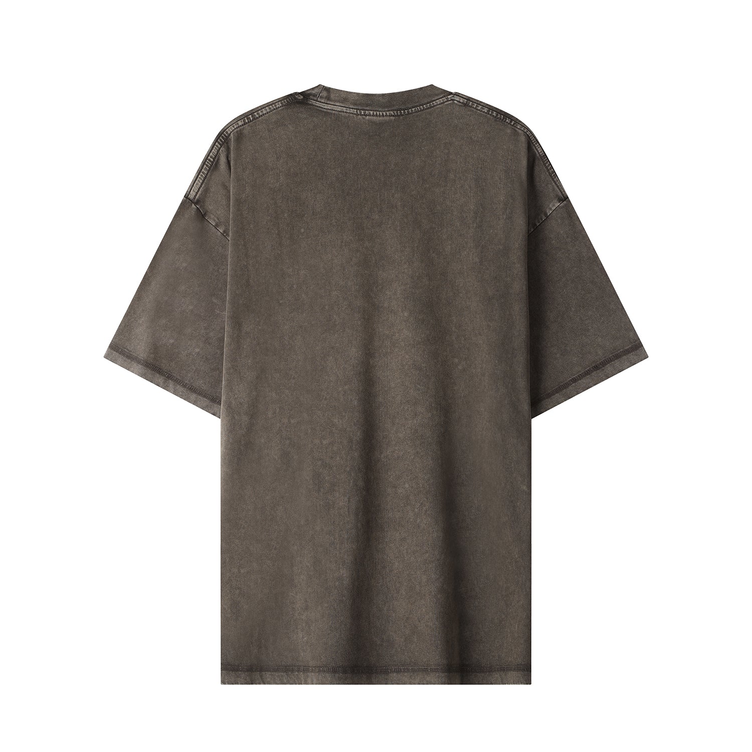 270G Men Batik Washed Vintage Dark Grey Short Sleeve Faded Tee