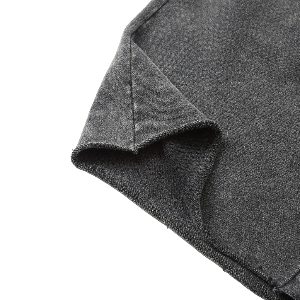 420G Black Wax Wash Drawstring Street Casual Shorts