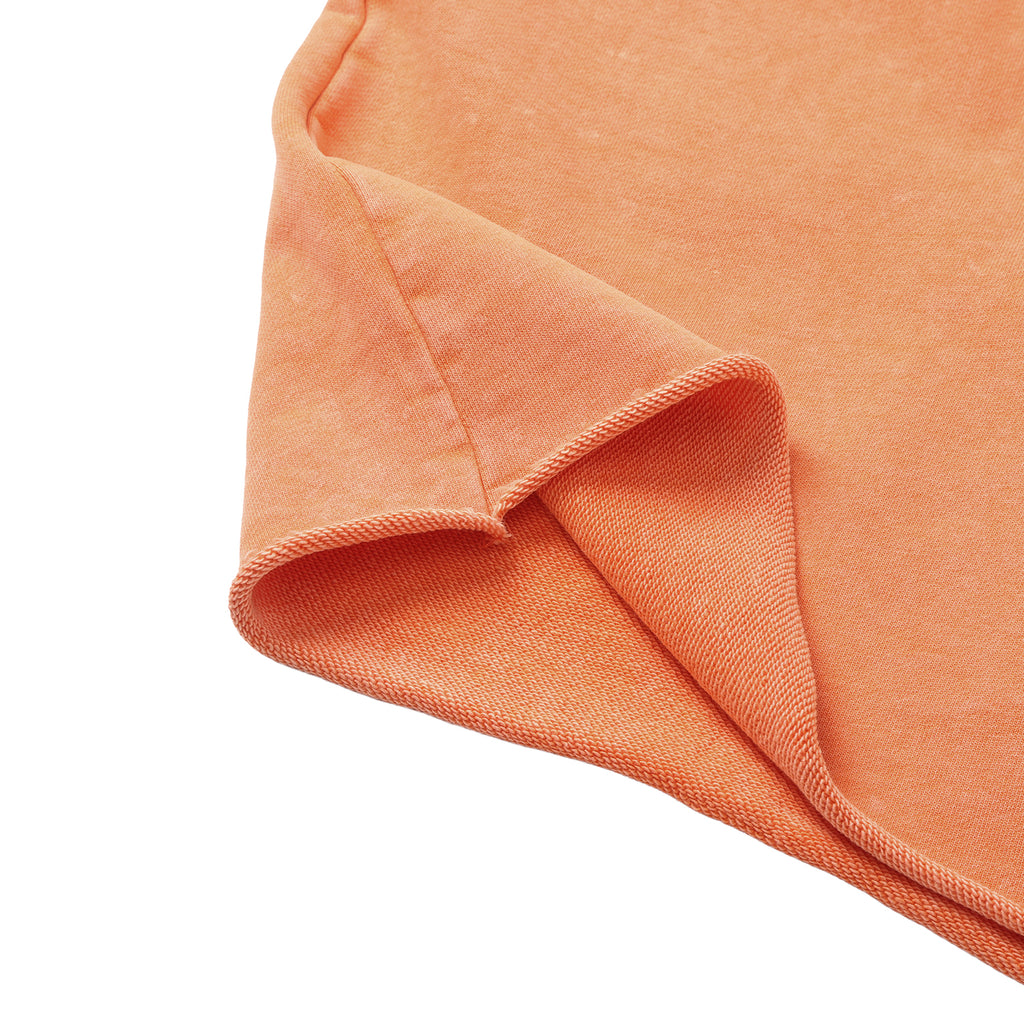 420G Orange Wax Wash Elastic Waistband Street Casual Shorts