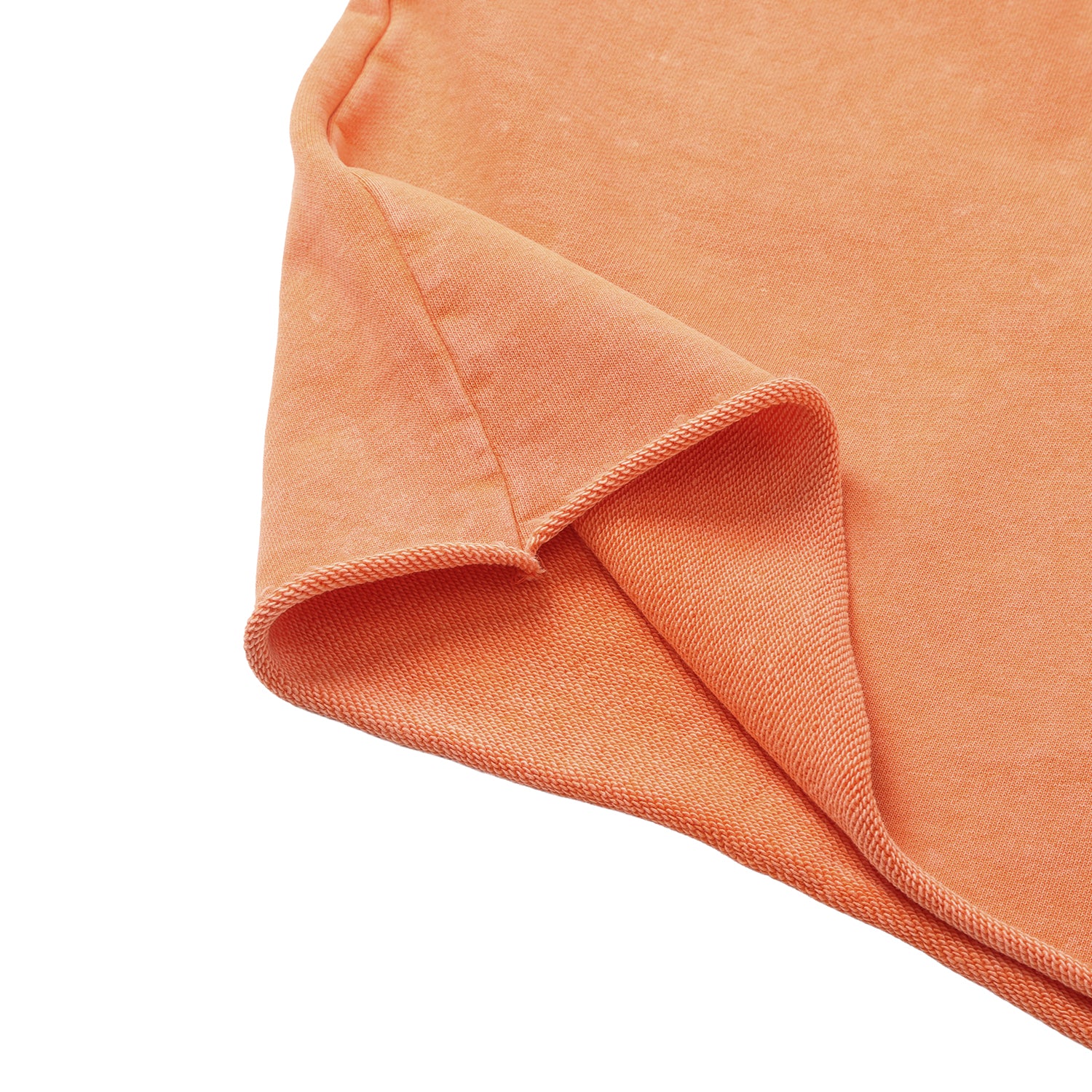 420G Orange Wax Wash Elastic Waistband Street Casual Shorts