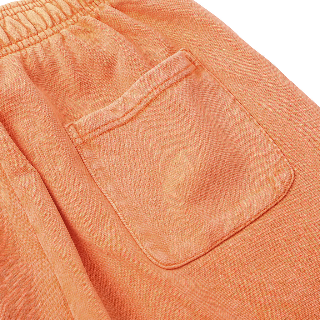 420G Orange Wax Wash Elastic Waistband Street Casual Shorts