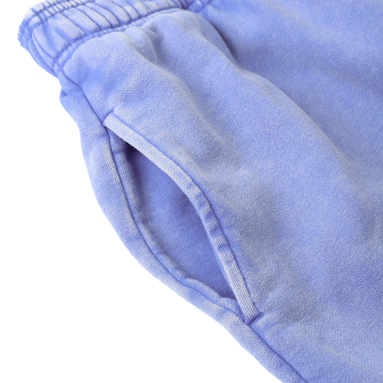 420G Light Blue Wax Wash Drawstring Street Casual Shorts