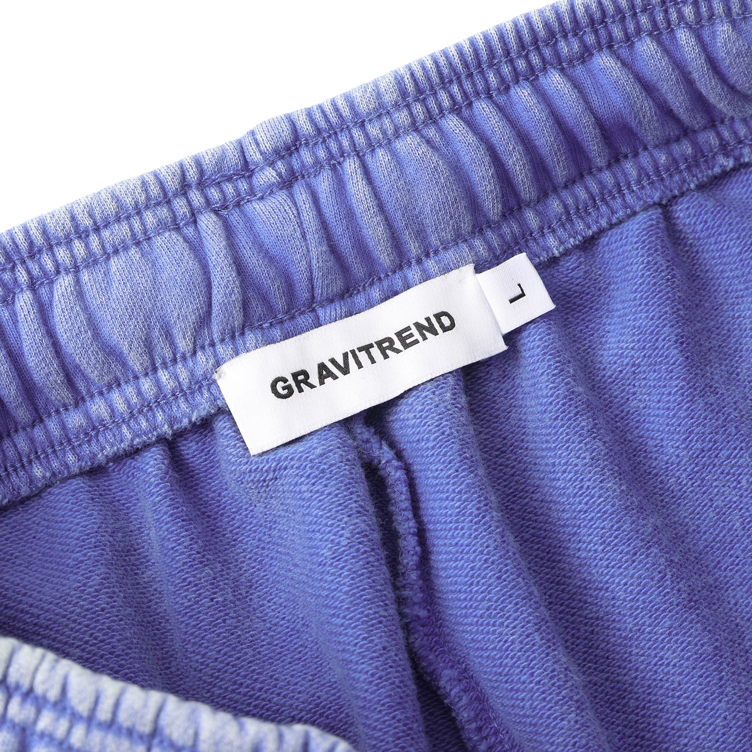 420G Light Blue Wax Wash Drawstring Street Casual Shorts