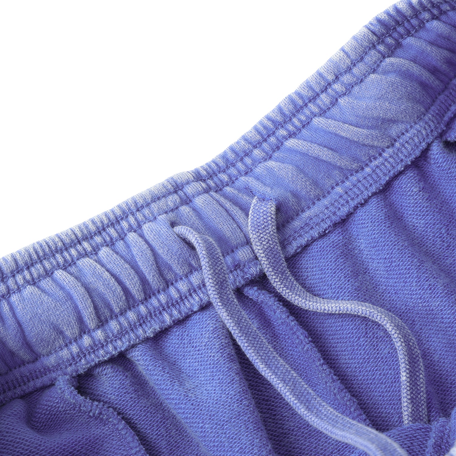 420G Light Blue Wax Wash Drawstring Street Casual Shorts