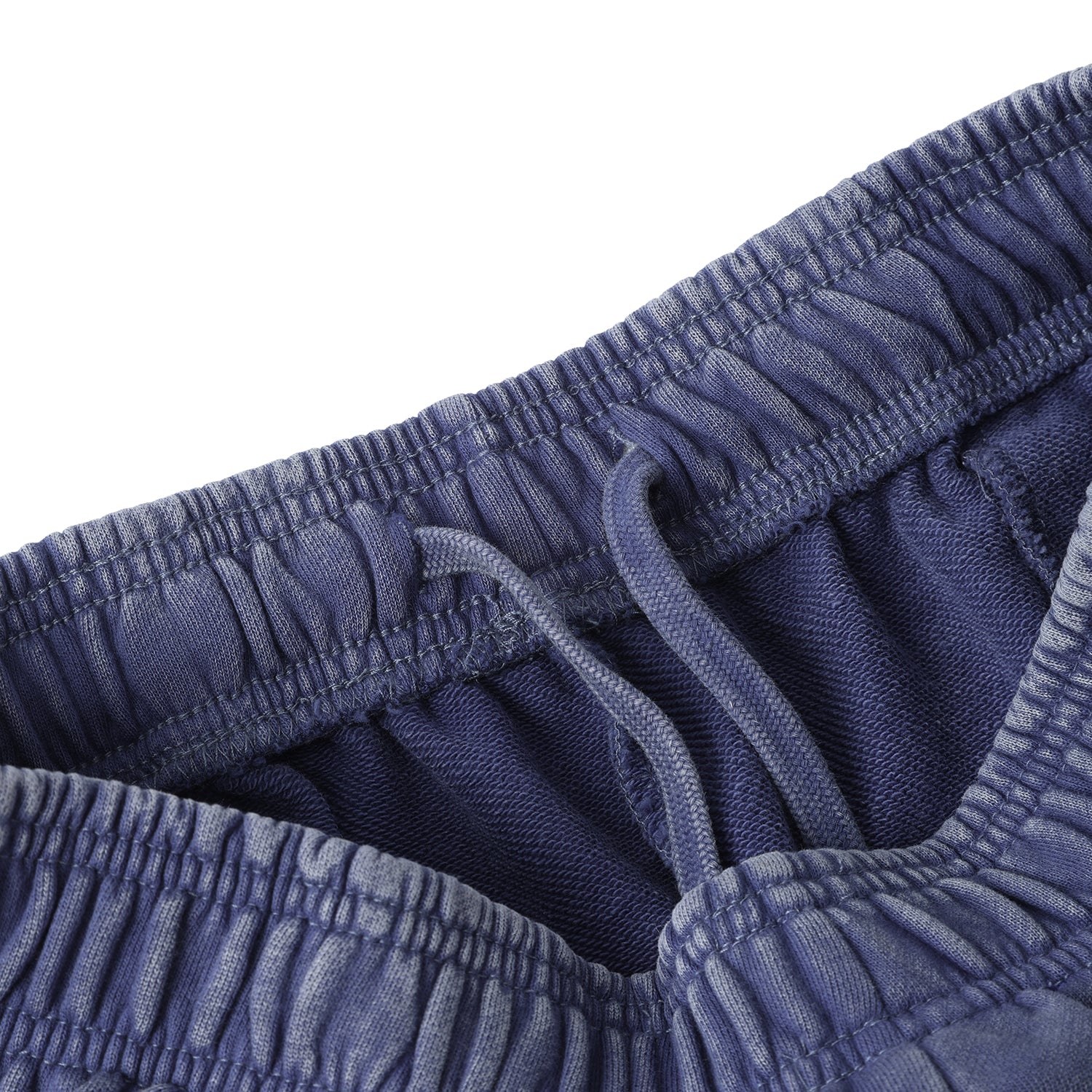 420G Royal Blue Wax Wash Drawstring Street Casual Shorts