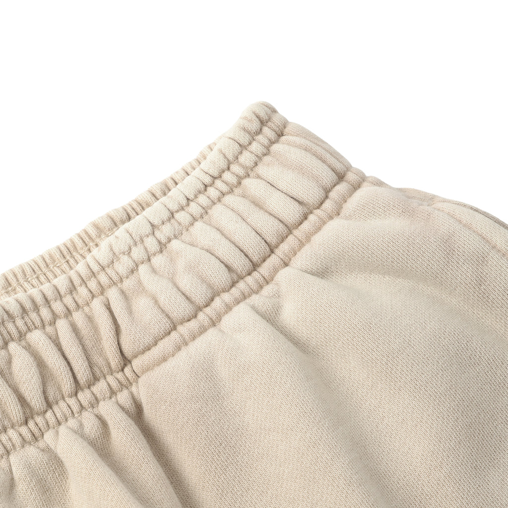 420G Beige Wax Wash Drawstring Street Casual Shorts