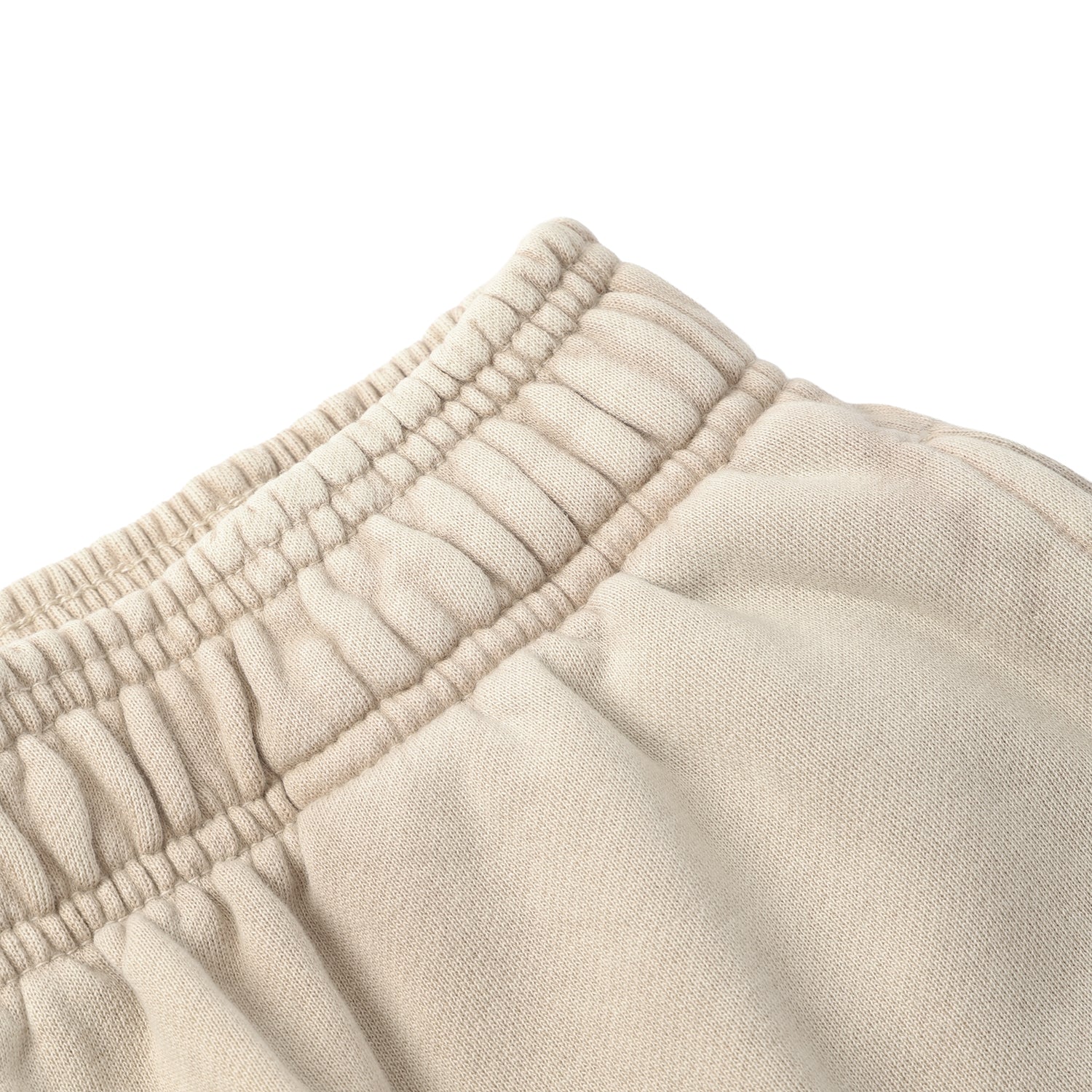 420G Beige Wax Wash Drawstring Street Casual Shorts