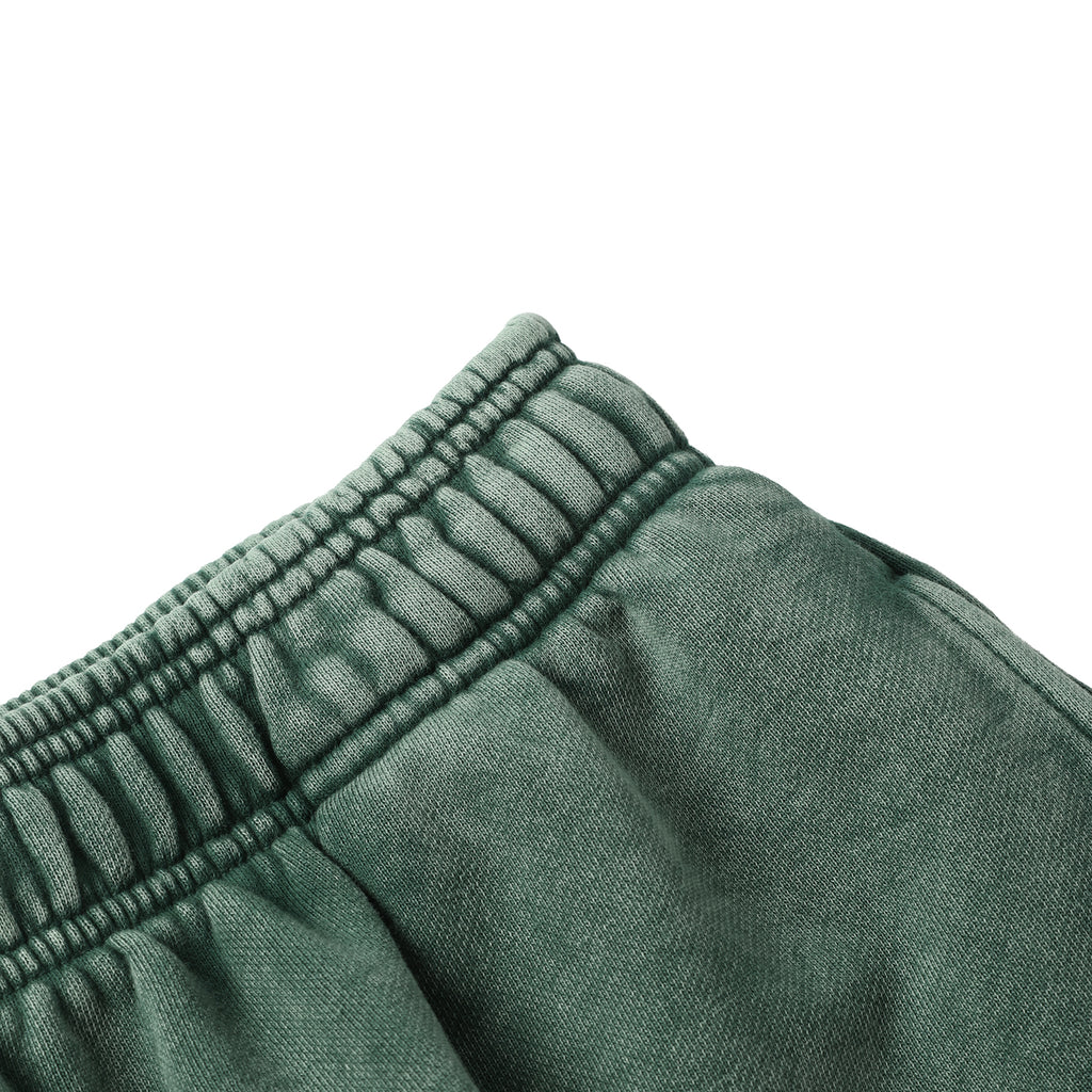 420G Dark Green Wash Drawstring Street Casual Shorts