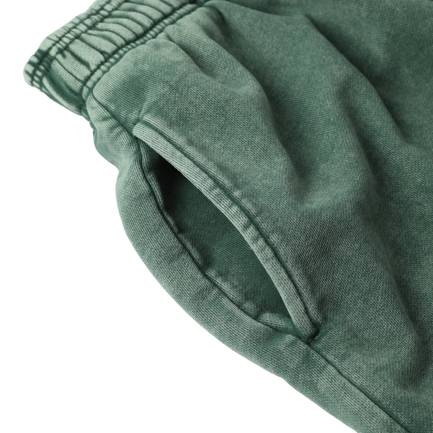 420G Dark Green Wash Drawstring Street Casual Shorts