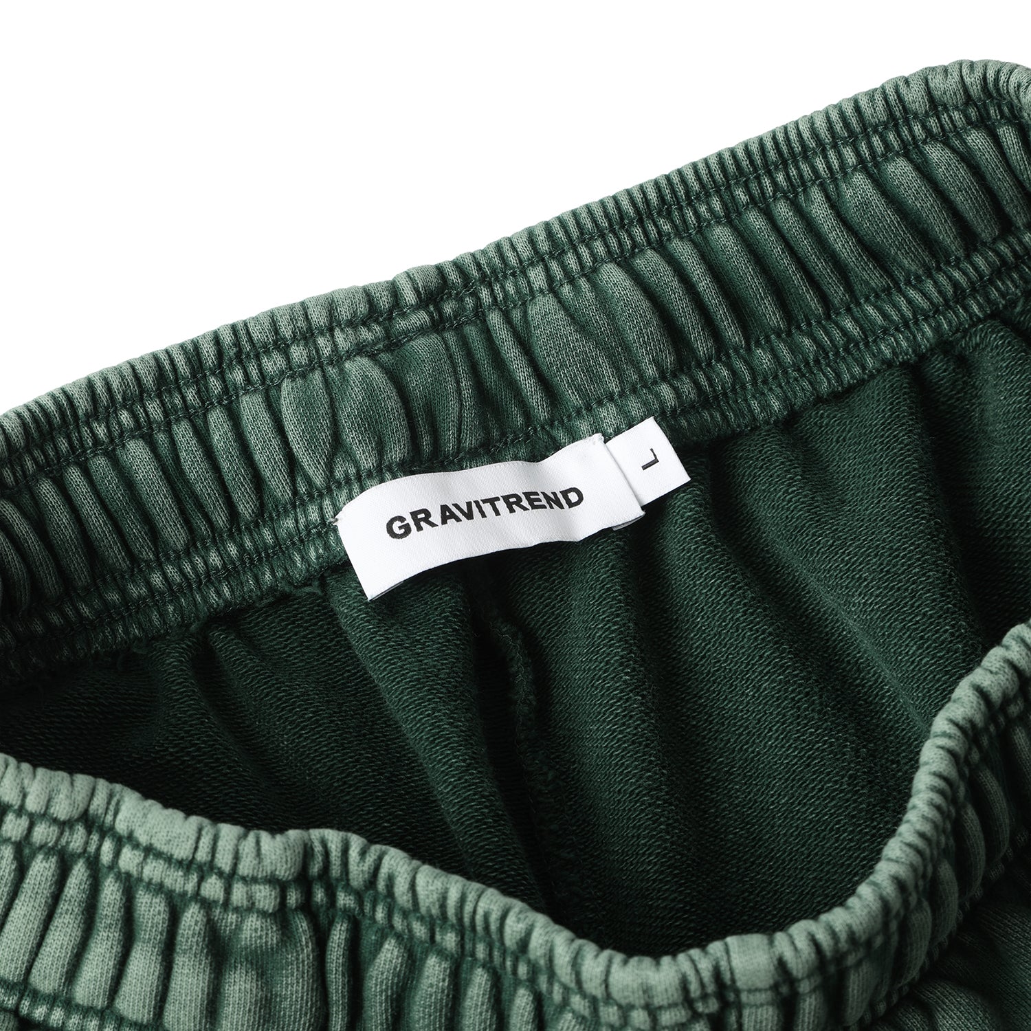 420G Dark Green Wash Drawstring Street Casual Shorts