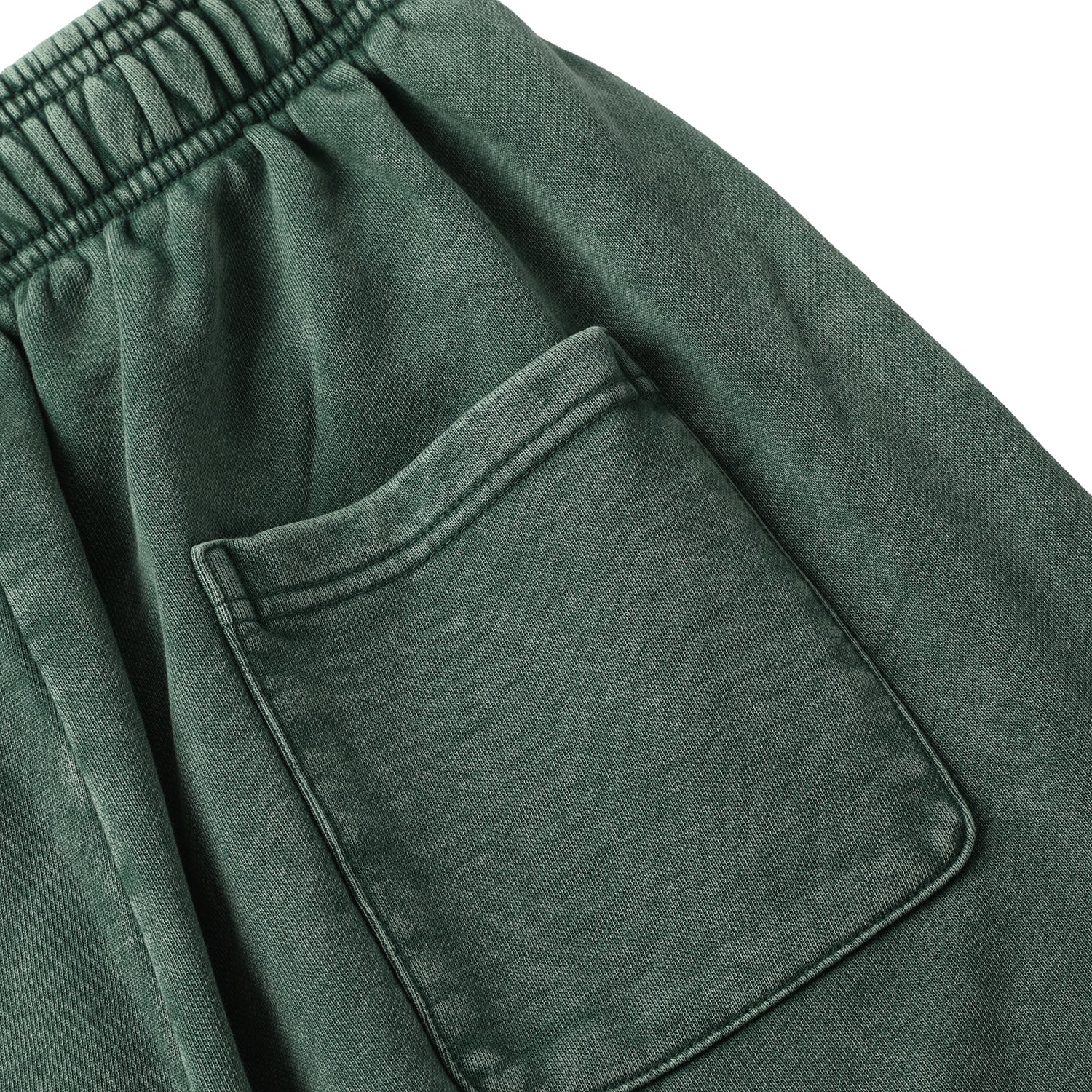 420G Dark Green Wash Drawstring Street Casual Shorts