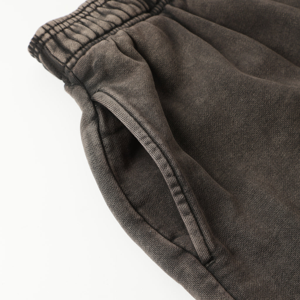 420G DK Grey Wax Wash Drawstring Street Casual Shorts