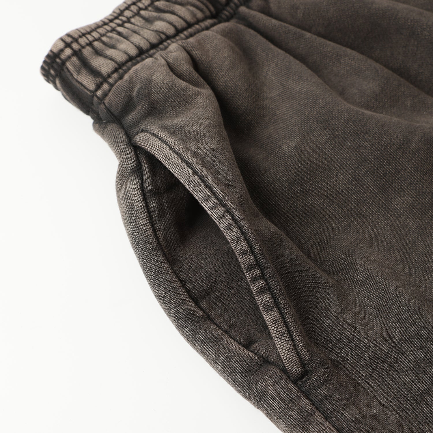420G DK Grey Wax Wash Drawstring Street Casual Shorts